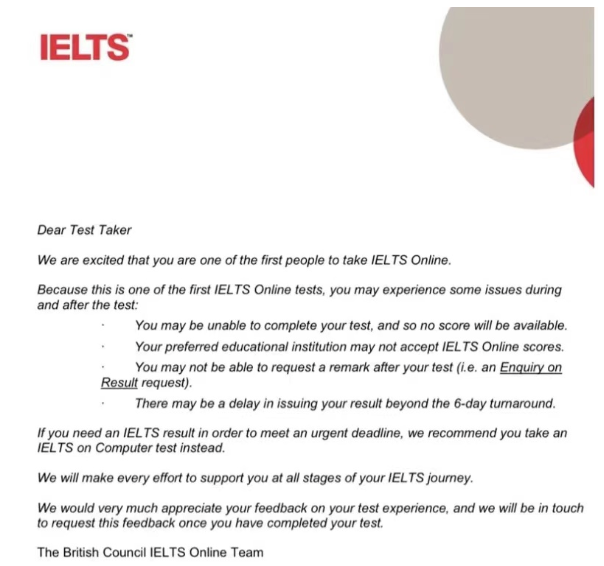 雅思家考IELTS Online第一批內測于4月28日已完畢!